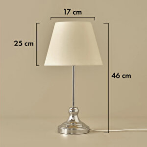 Dante Metal Abajur Krem (25x17x46 Cm) Krem