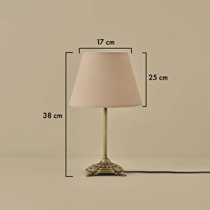 Marmo Antik Abajur Pudra (konik Başlık) (25x17x38 Cm) Pudra