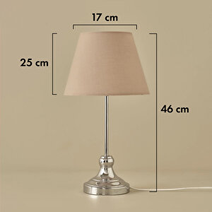 Dante Metal Abajur Pudra (25x17x46 Cm) Pudra