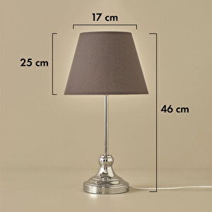 Dante Metal Abajur Antrasit (25x17x46 Cm) Antrasit