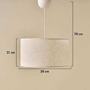 Testa Sarkıt Avize Kırçıllı Beyaz (38x21x70 Cm) Beyaz