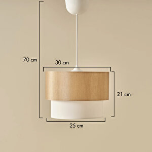 Pastel Sarkıt Avize Çöl Beji-beyaz (30x21x70 Cm) Çöl Beji - Beyaz