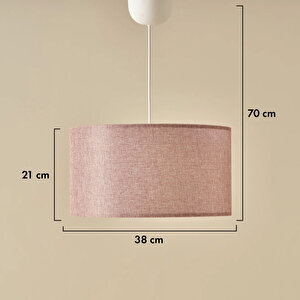 Testa Sarkıt Avize Gül Kurusu (38x21x70 Cm) Gülkurusu