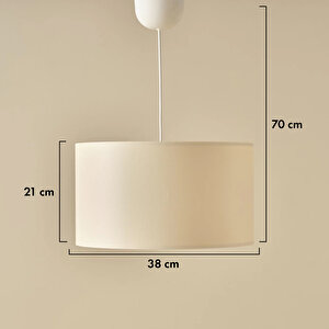 Testa Sarkıt Avize Finlin Krem (38x21x70 Cm) Krem