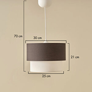 Pastel Sarkıt Avize Siyah-beyaz (30x21x70 Cm) Siyah-beyaz