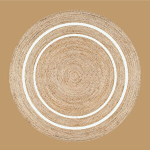 Round Yuvarlak Kilim Naturel-beyaz (120x120 Cm) Naturel-beyaz