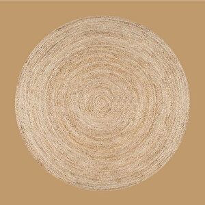 Naive Yuvarlak Kilim Naturel (80x80 Cm) Naturel