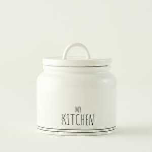 My Kitchen Porselen Kavanoz Beyaz (500 Cc) Beyaz