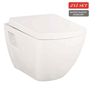 Tetra Asma Klozet (tp326.00) + Lara Tp Yavaş Kapanan Kapak 2'li Set
