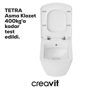 Creavit Tetra Asma Klozet (tp326.00) + Lara Tp Yavaş Kapanan Kapak 2'li Set