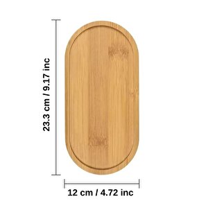 Bambu Oval Sunum Servis Tepsisi Tabağı Yağdanlık Sabunluk Altlığı Mit1223
