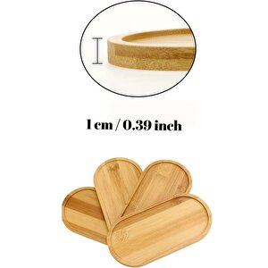 Bambu Oval Sunum Servis Tepsisi Tabağı Yağdanlık Sabunluk Altlığı Mit1223