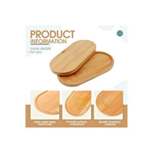 Mithra Life Bambu Oval Sunum Servis Tepsisi Tabağı Yağdanlık Sabunluk Altlığı Mit1223