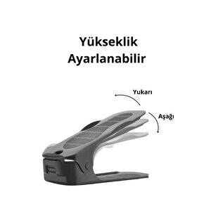 Mithra Life 24 Adet Ayarlanabilir Ayakkabı Rampası Düzenleyici Dolap İçi Organizer Mit1229