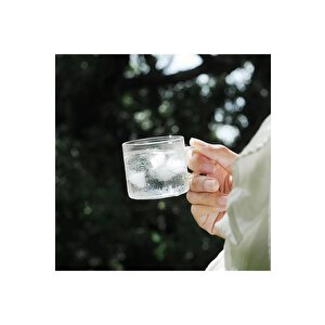 Cam Bardak Kupa Seti 125ml Isıya Ateşe Dayanıklı Çay Kahve Espresso Bardağı Kulplu Fincan 6 Adet