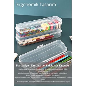 Kalemlik Diş Fırçası Makyaj Seyahat Şeffaf Plastik Saklama Kutusu Mit1237