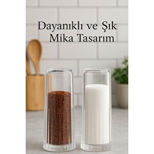 2 Li Mika Baharatlık Tuzluk Biberlik Seti Mit1204