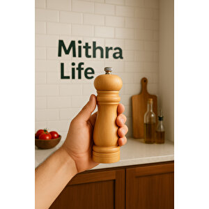 Mithra Life 2 Li Orta Boy Bambu Gövdeli Ahşap Tuz Ve Karabiber Değirmeni Öğütücü Mit1248