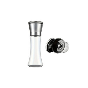 Mithra Life 2 Li Büyük Boy Metal Krom Kapaklı Cam Tuz Karabiber Değirmeni Tuzluk Biberlik Mit1245