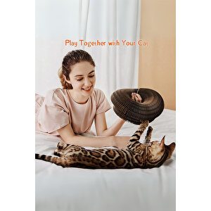 Akordiyon Kedi Tırmalama Oyuncağı Panosu Çıngıraklı Top Ve Kedi Nanesi Hediyeli Mit1250