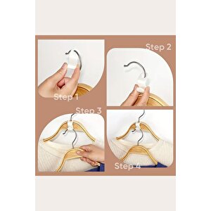 Mithra Life 5 Adet Elbise Askısı Bağlantı Kancası Aparatı Düzenleyici Organizer Mit1221