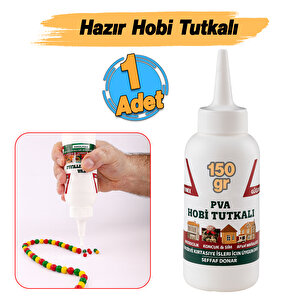 Hobi Tutkalı Hazır Pva 150 Gram Şeffaf Ahşap Karton Kumaş Kağıt Diy Uygulama Maket Yapım Yapıştırıcı