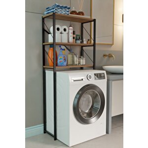 Steel Desing Çamaşır Makinesi Üstü Banyo Rafı – 3 Katlı Metal Gövdeli Düzenleyici, Depolama Ve Çok Amaçlı Dolap