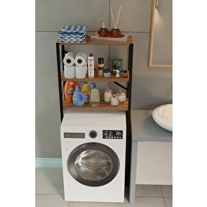 Steel Desing Çamaşır Makinesi Üstü Banyo Rafı – 3 Katlı Metal Gövdeli Düzenleyici, Depolama Ve Çok Amaçlı Dolap