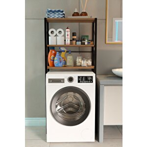 Steel Desing Çamaşır Makinesi Üstü Banyo Rafı – 3 Katlı Metal Gövdeli Düzenleyici, Depolama Ve Çok Amaçlı Dolap