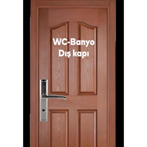 Wc Banyo Aynalı Kapı Kolu Nikel İnox Sağa Sola Uygun İç Dış Wc Kapısı Kilitlenebilir 1 Takım