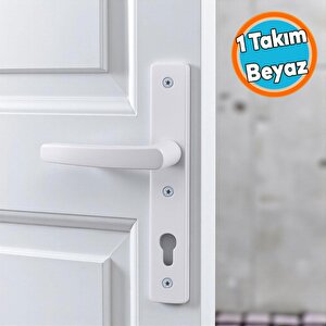 1 Takım Pvc Kapı Kolu Beyaz Balkon Banyo Tuvalet Wc Plastik Kulp Kilitsiz Kol
