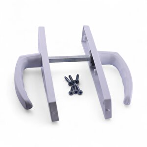 1 Takım Pvc Kapı Kolu Beyaz Balkon Banyo Tuvalet Wc Plastik Kulp Kilitsiz Kol