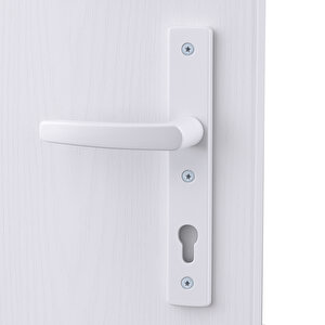 1 Takım Pvc Kapı Kolu Beyaz Balkon Banyo Tuvalet Wc Plastik Kulp Kilitsiz Kol