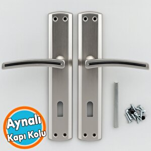 Oda Kapı Kolu Aynalı Nikel İnox Sağa Sola Uygun Ön Arka Oda Kapısı 1 Takım