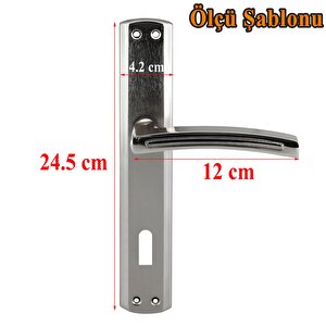 Oda Kapı Kolu Aynalı Nikel İnox Sağa Sola Uygun Ön Arka Oda Kapısı 1 Takım