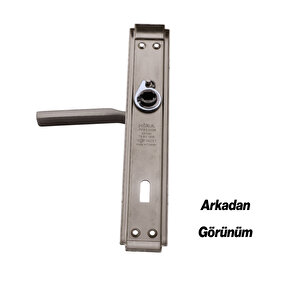 1 Takım İç Oda Kapı Kolu Aynalı Sağa Sola Uygun Saten Renk Dış Ahşap Pvc Metal Çelik Kapısı Tutamağı