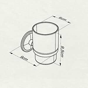 Diş Fırçalık Plastik Hazneli Banyo Wc Duvara Monte Vidalı Dübel Dahil Siyah Tekli Aksesuar