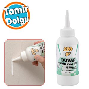 Pratik Duvar Çatlak Delik Giderici Tamir Dolgusu ( 220 Gr ) Beyaz Macun Boşluk Doldurucu Onarıcı