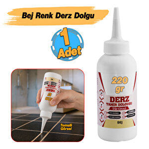 Hazır Derz Dolgu Fayans Seramik Mermer Yer Duvar Için Tamir Derz Yenileme Dolgusu 220 Gr Bej Renk
