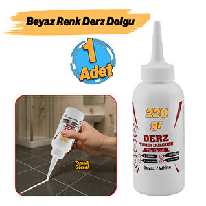 Hazır Derz Dolgu Fayans Seramik Mermer Yer Zemin Için Tamir Yenileme Dolgusu Beyaz Renk (220 Gr)