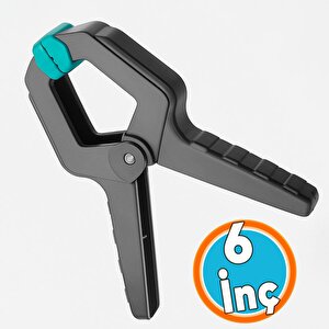 Plastik Tutacaklı Yaylı Kıskaç İşkence 150mm Marangoz Ve Atölye Pratik Kullanım Ergonomik Tasırım