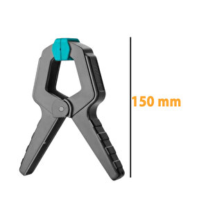Plastik Tutacaklı Yaylı Kıskaç İşkence 150mm Marangoz Ve Atölye Pratik Kullanım Ergonomik Tasırım