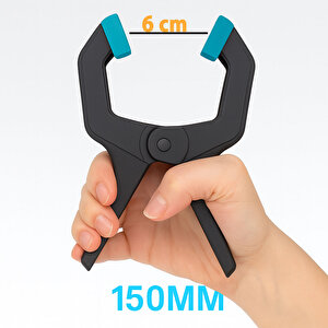 Plastik Tutacaklı Yaylı Kıskaç İşkence 150mm Marangoz Ve Atölye Pratik Kullanım Ergonomik Tasırım