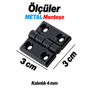 Metal Mini Yaprak Menteşe 30x30mm Dayanıklı Mobilya Kapı Dolap Çekmece Kapak Aksesuar Bağlantı Siyah