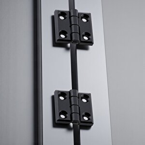 Metal Mini Yaprak Menteşe 30x30mm Dayanıklı Mobilya Kapı Dolap Çekmece Kapak Aksesuar Bağlantı Siyah