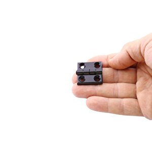Metal Mini Yaprak Menteşe 30x30mm Dayanıklı Mobilya Kapı Dolap Çekmece Kapak Aksesuar Bağlantı Siyah