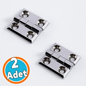 2 Adet 60x60 Mm Gümüş Metal Yaprak Menteşe Kapi Pencere Dolap Mobilya Kapak Menteşe Bağlantı
