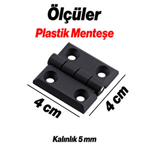 Yaprak Menteşe Plastik 40x40 Mm Dayanıklı 2 Adet Set Dolap Çekmece Kapak Mobilya Menteşe Menteşesi