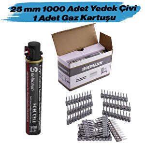 Gazlı Tabanca Çivisi 25 Mm Hgn-c25 / Mgp26025 40 Gram Gaz Ve 1000 Adet Yedek Çivi 2.7 Kalınlık
