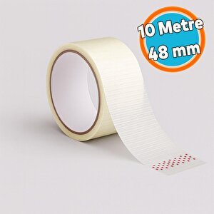 Tamir Bandı Enine Boyuna Lifli 48mm X 10mt Şeffaf Ultra Güçlü Yapışkan Onarım Ve İzolasyon Bandı